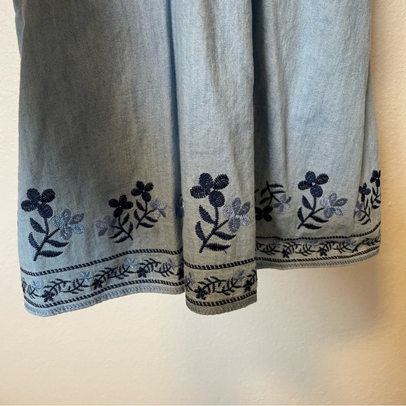 Mini Denim Ruffle Dress - Picture 4 of 6